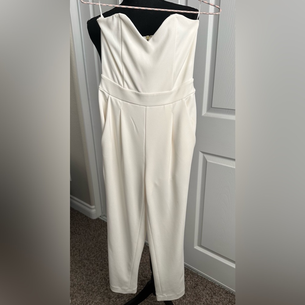 Express White Jumpsuit